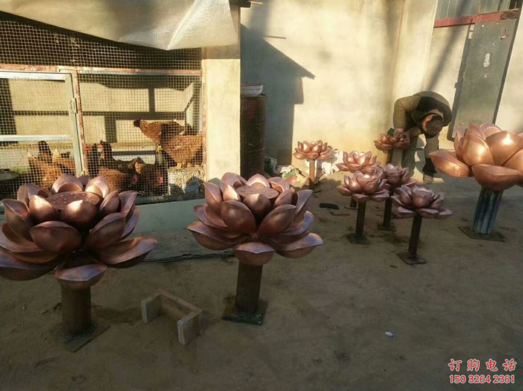黄铜莲花铜雕厂家 仿古工艺品铜雕