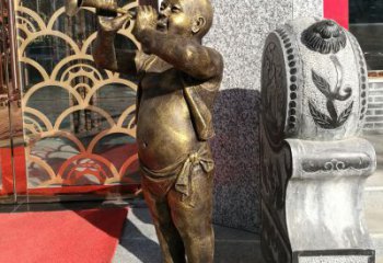 紫铜唢呐铜雕厂家 仿古工艺品铜雕