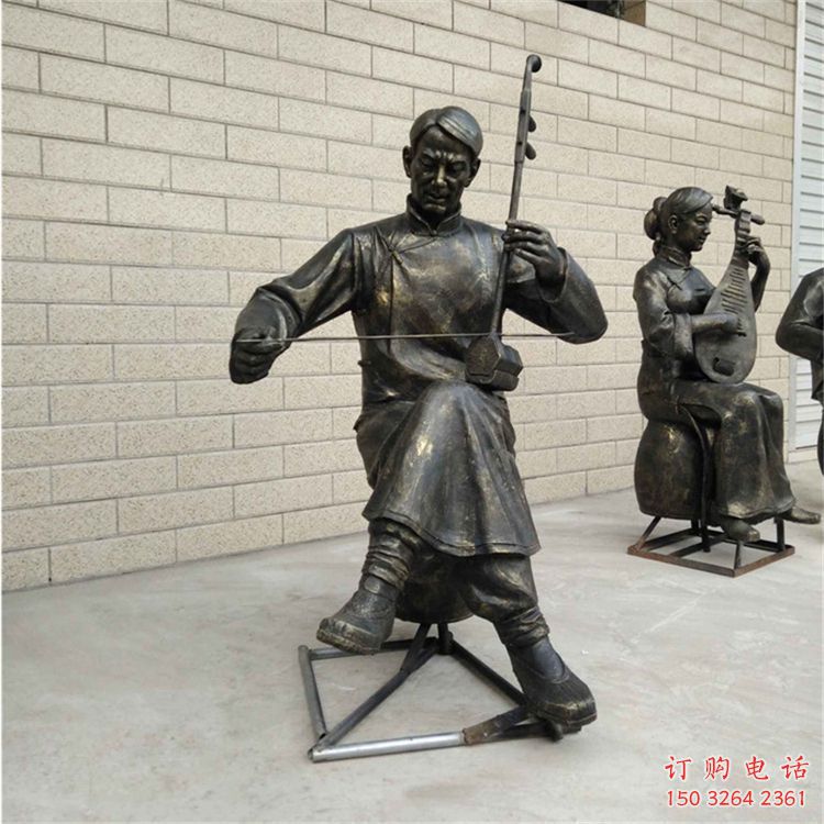 园林二胡铜雕厂家 青铜工艺品铜雕