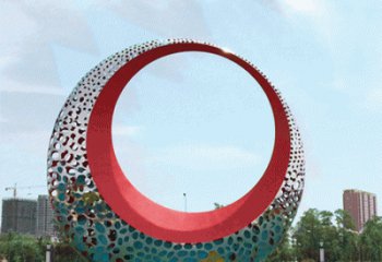 公园圈圈铜雕厂家 街头工艺品铜雕
