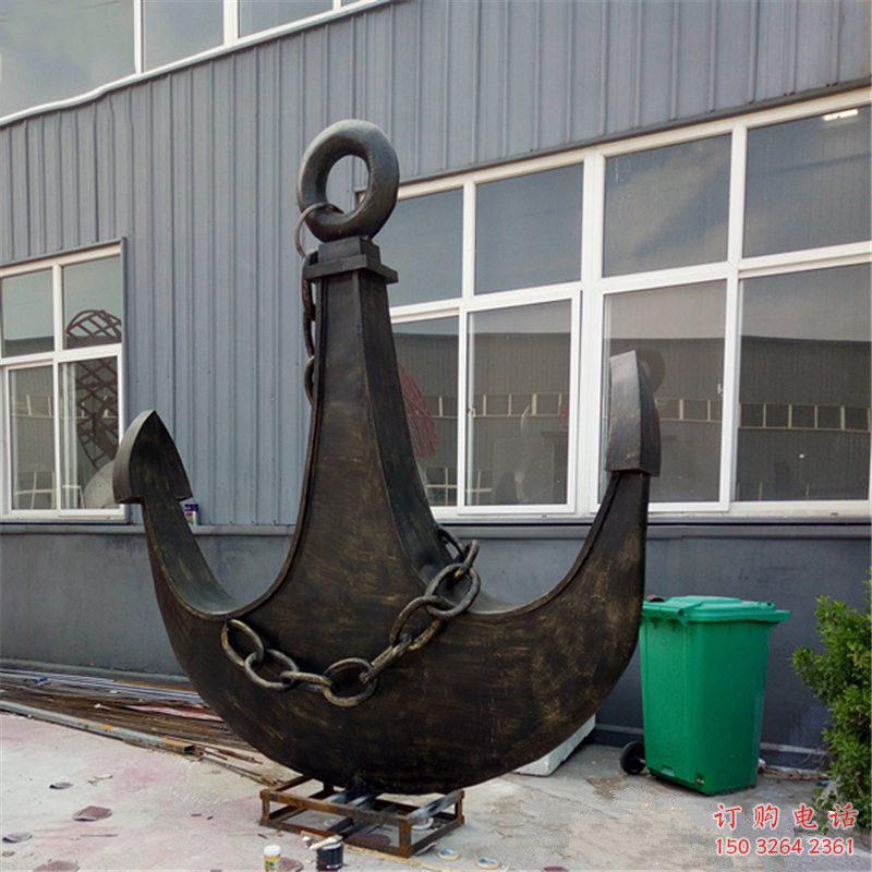 青铜船舵铜雕厂家 公园工艺品铜雕