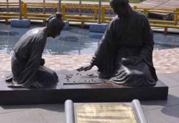 园林象棋铜雕厂家 青铜工艺品铜雕