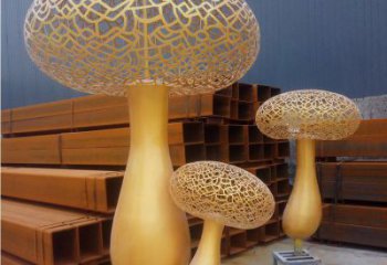 青铜蘑菇铜雕厂家 公园工艺品铜雕