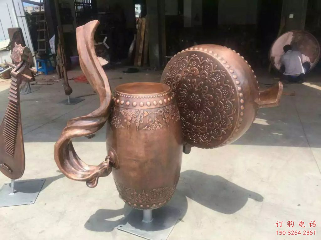 青铜锣鼓铜雕厂家 公园工艺品铜雕 青铜锣鼓铜雕厂家 公园工艺品铜雕