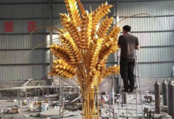 园林麦穗铜雕厂家 青铜工艺品铜雕