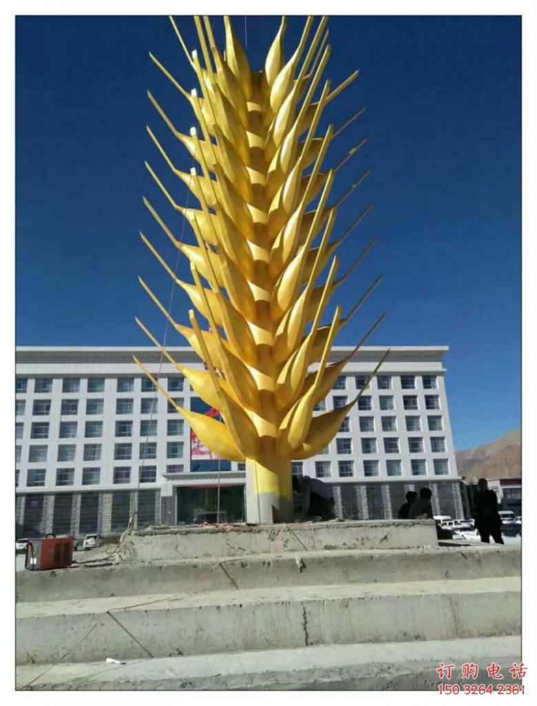 别墅麦穗铜雕厂家 公园工艺品铜雕