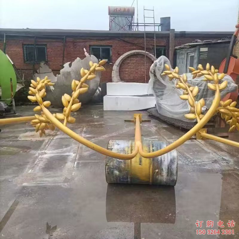 彩绘稻谷铜雕厂家 仿古工艺品铜雕 彩绘稻谷铜雕厂家 仿古工艺品铜雕