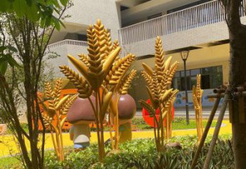公园麦穗铜雕厂家 街头工艺品铜雕