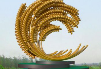 黄铜麦穗铜雕厂家 仿古工艺品铜雕