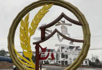 广场稻谷铜雕 青铜工艺品铜雕厂家