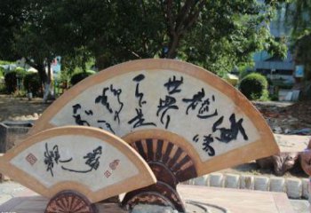 别墅扇子铜雕厂家 公园工艺品铜雕