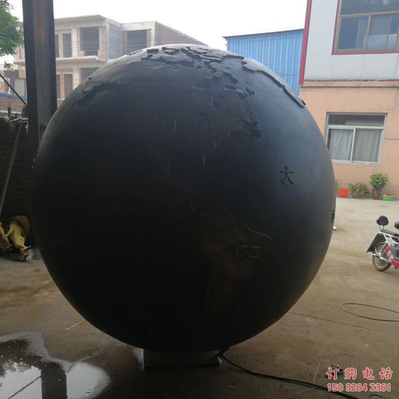 别墅地球仪铜雕厂家 公园工艺品铜雕