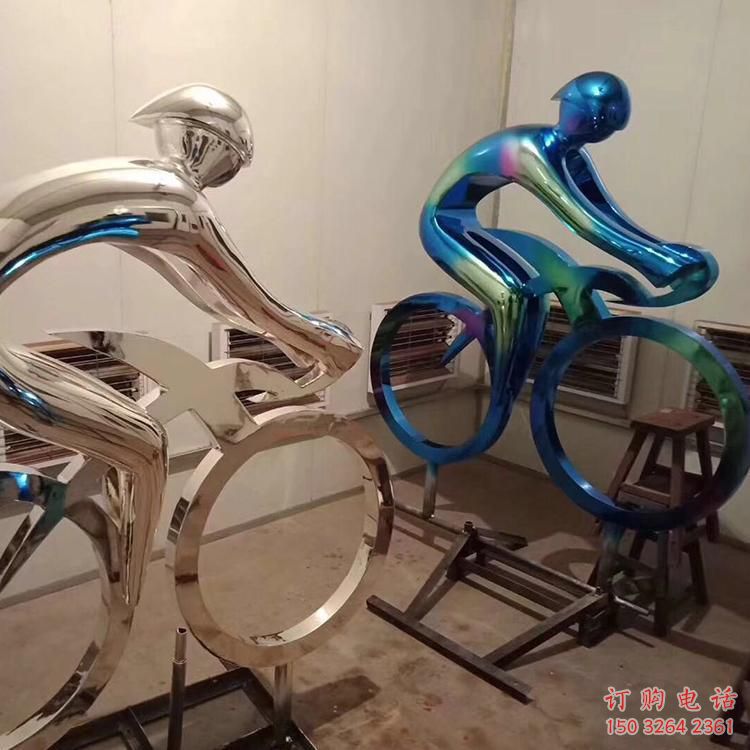 街头自行车铜雕厂家 城市工艺品铜雕
