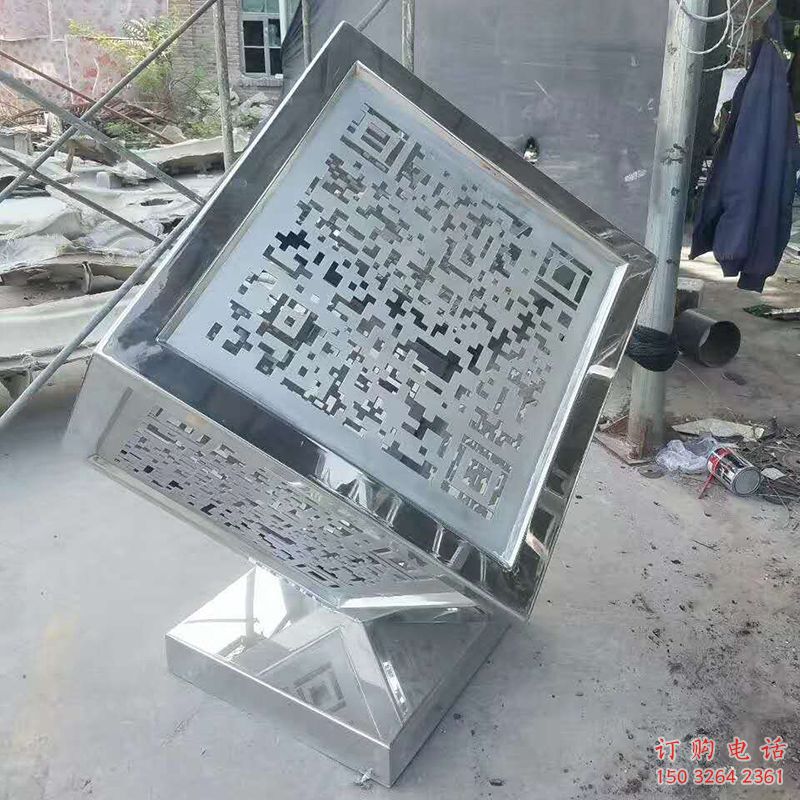 广场二维码铜雕厂家 青铜工艺品铜雕