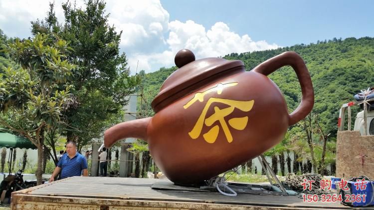 青铜酒壶铜雕厂家 公园工艺品铜雕