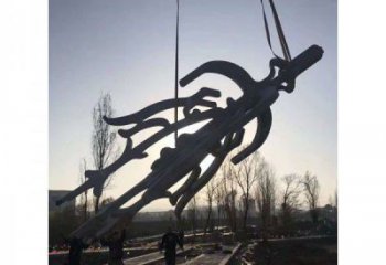 甲骨文铜雕厂家 抽象工艺品铜雕