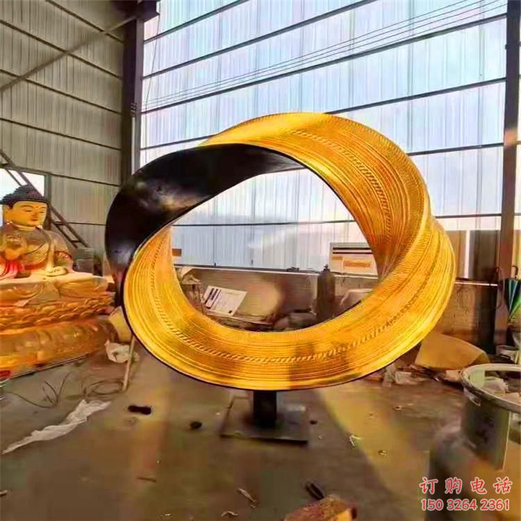 街头花环铜雕厂家 城市工艺品铜雕