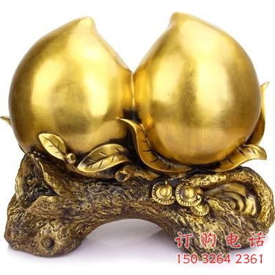 黄铜寿桃铜雕厂家 仿古工艺品铜雕 黄铜寿桃铜雕厂家 仿古工艺品铜雕