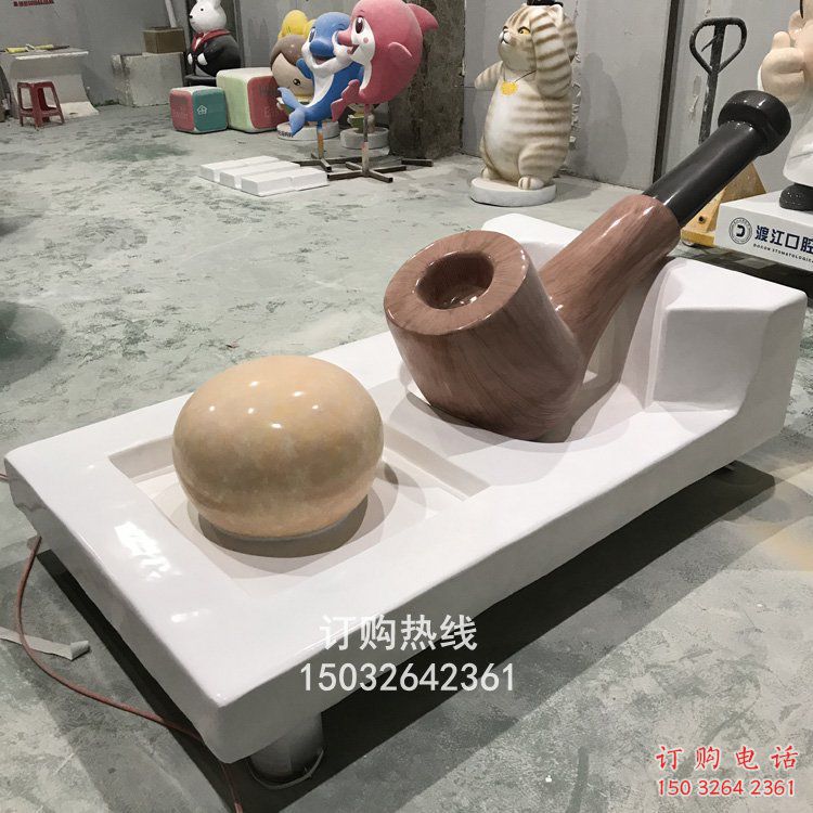 烟斗铜雕厂家 抽象工艺品铜雕