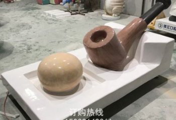 烟斗铜雕厂家 抽象工艺品铜雕