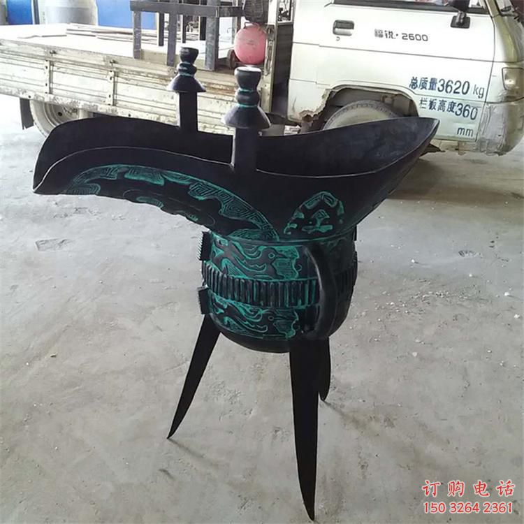 黄铜高脚杯铜雕厂家 仿古工艺品铜雕