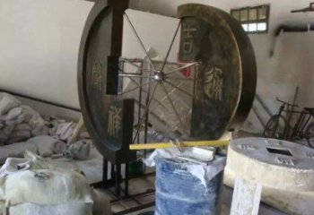 青铜古币铜雕厂家 公园工艺品铜雕