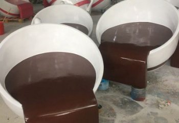 咖啡杯铜雕厂家 抽象工艺品铜雕