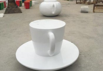 彩绘咖啡杯铜雕厂家 仿古工艺品铜雕