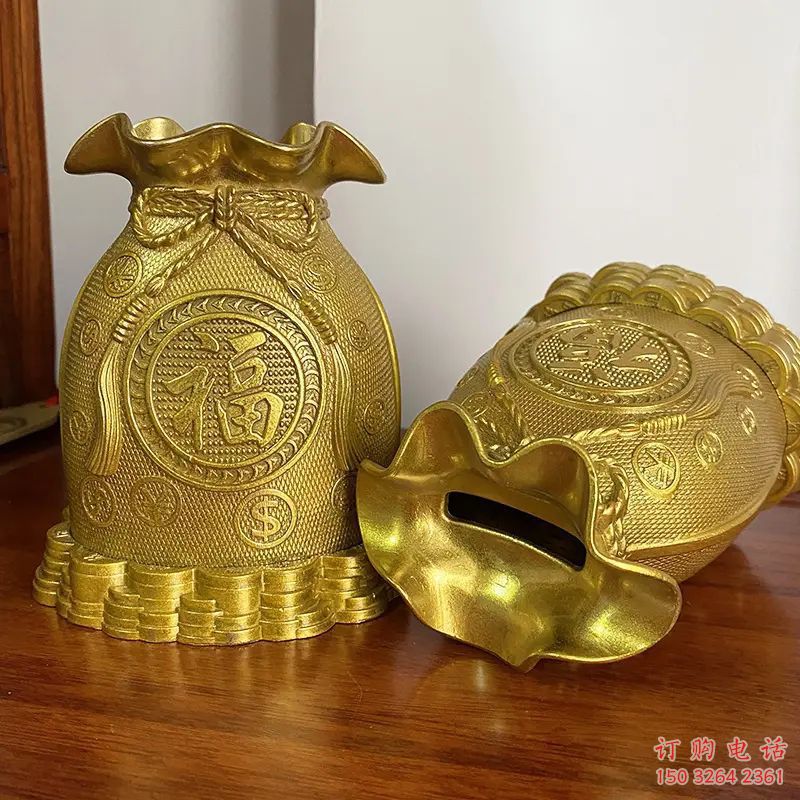 黄铜钱袋铜雕厂家 仿古工艺品铜雕 黄铜钱袋铜雕厂家 仿古工艺品铜雕