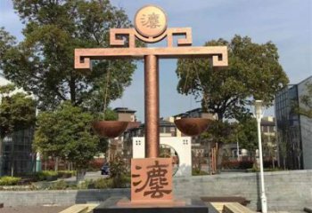 青铜司马秤铜雕厂家 公园工艺品铜雕
