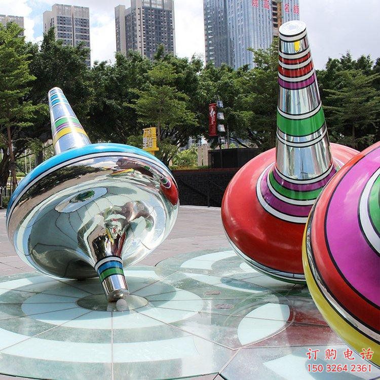 仿古陀螺铜雕厂家 彩绘工艺品铜雕
