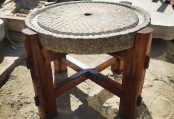 街头磨盘铜雕厂家 城市工艺品铜雕
