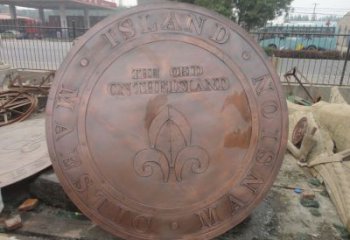 紫铜校徽铜雕厂家 仿古工艺品铜雕