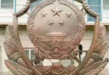 城市校徽铜雕厂家 黄铜工艺品铜雕