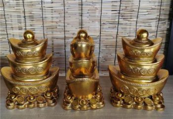 广场元宝铜雕厂家 青铜工艺品铜雕