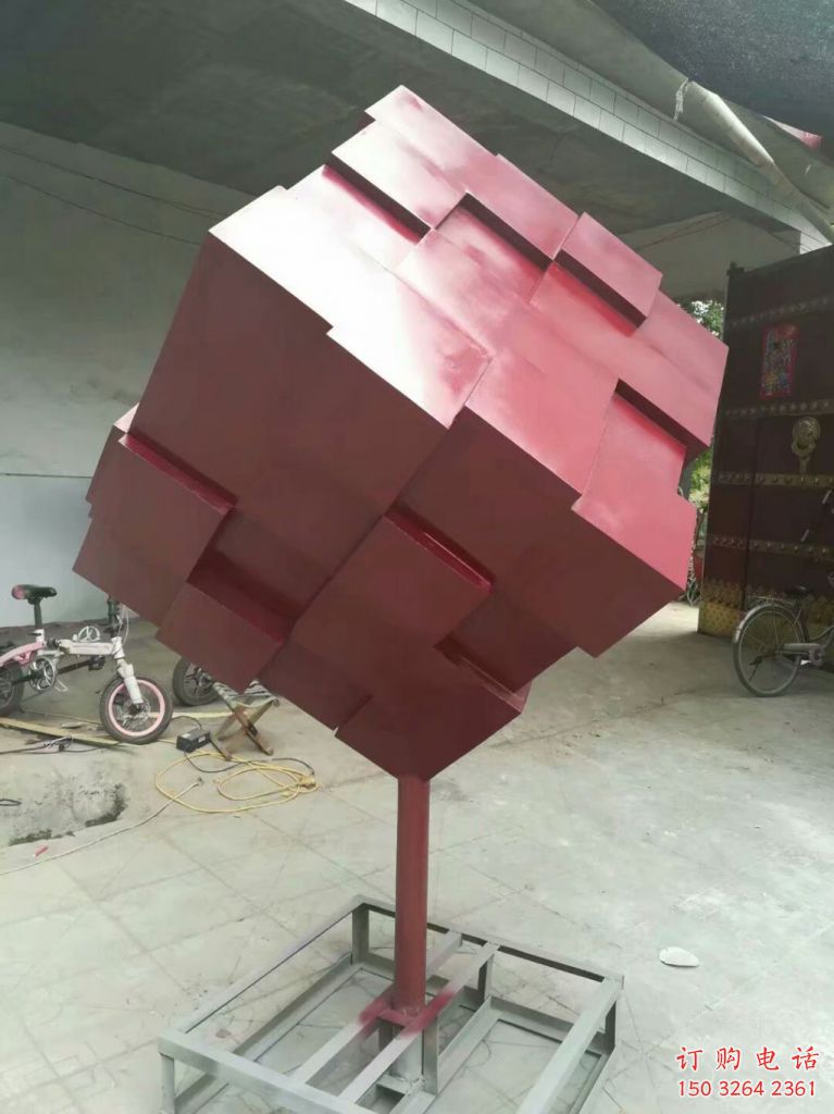 城市魔方铜雕厂家 黄铜工艺品铜雕