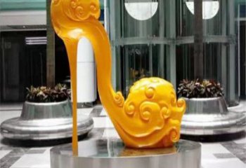 彩绘高跟鞋铜雕厂家 仿古工艺品铜雕