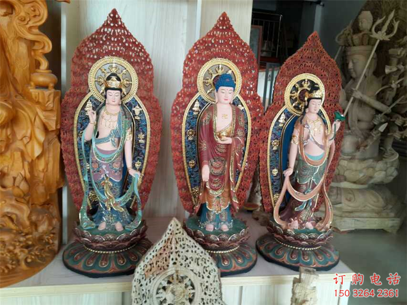 家居三圣佛像厂家 西方三圣佛像铜雕 家居三圣佛像厂家 西方三圣佛像铜雕
