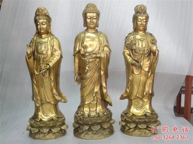 寺庙三圣佛像厂家 铸铜西方三圣佛像铜雕 寺庙三圣佛像厂家 铸铜西方三圣佛像铜雕