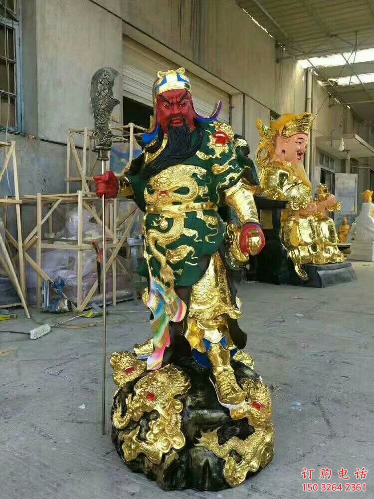 仿古关羽佛像厂家 铸铜佛像铜雕