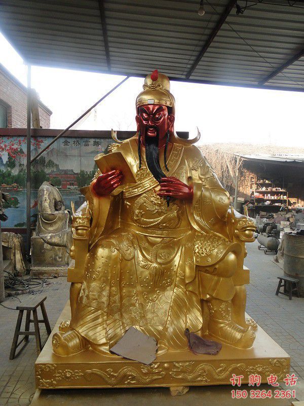 佛教关云长佛像厂家 佛教佛像铜雕