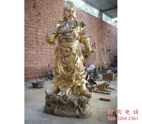 寺庙关帝佛像厂家 铸铜佛像铜雕