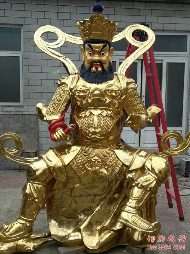 黄铜四大天王佛像厂家 寺庙佛像铜雕