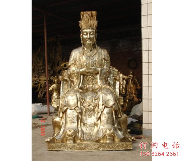 紫铜玉皇大帝神像厂家 神像铜雕