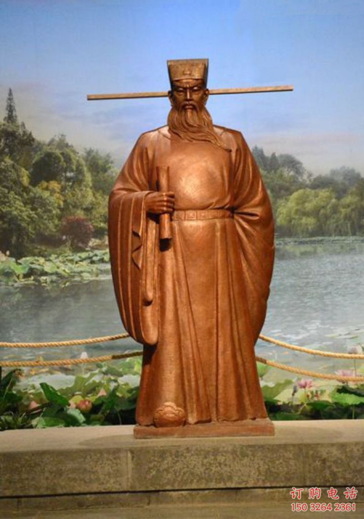 铸铜包拯神像厂家 黄铜包青天神像铜雕