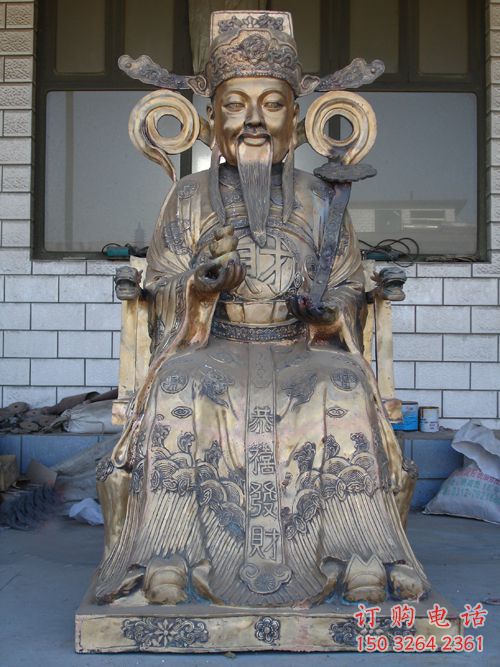 佛教财神爷神像厂家 佛教财神神像铜雕