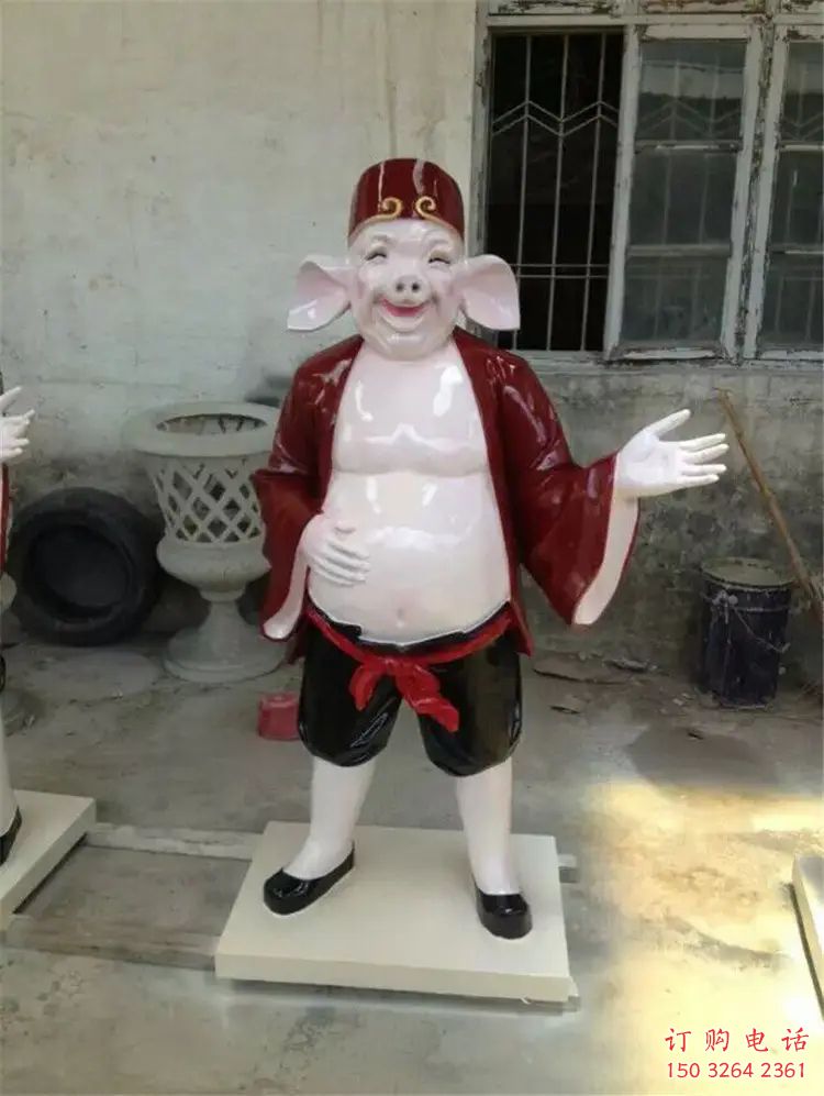 寺庙猪八戒神像厂家 铸铜西游记人物铜雕