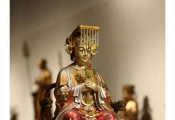 黄铜妈祖神像厂家 寺庙神像铜雕