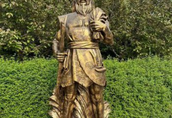 彩绘神农神像厂家 紫铜神像铜雕