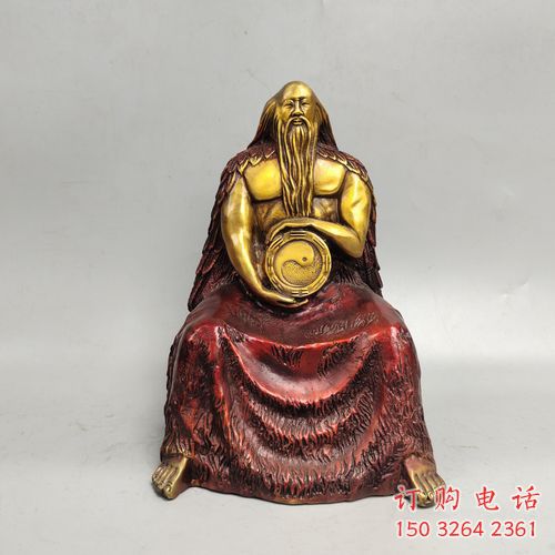 抽象伏羲神像 紫铜神像铜雕厂家